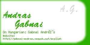 andras gabnai business card